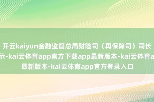 开云kaiyun金融监管总局财险司(再保障司)司长尹江鳌在会上默示-kai云体育app官方下载app最新版本-kai云体育app官方登录入口