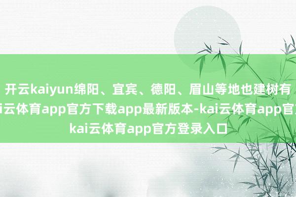 开云kaiyun绵阳、宜宾、德阳、眉山等地也建树有打卡点-kai云体育app官方下载app最新版本-kai云体育app官方登录入口