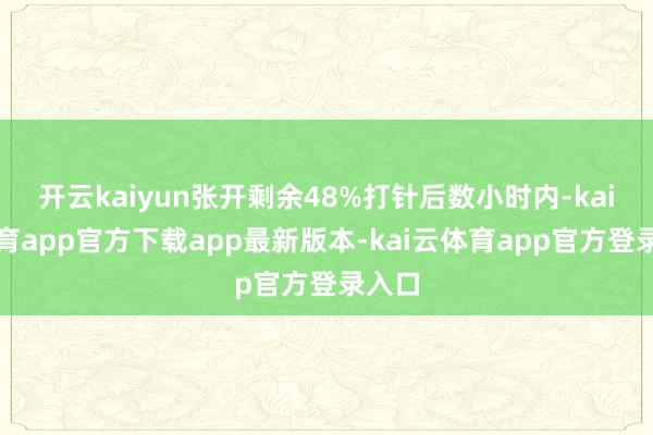 开云kaiyun张开剩余48%打针后数小时内-kai云体育app官方下载app最新版本-kai云体育app官方登录入口