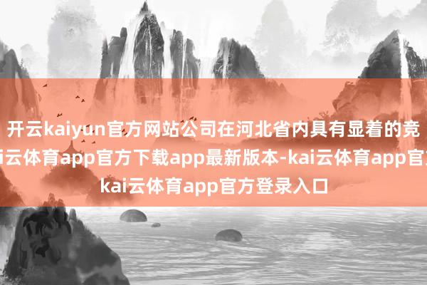 开云kaiyun官方网站公司在河北省内具有显着的竞争上风-kai云体育app官方下载app最新版本-kai云体育app官方登录入口